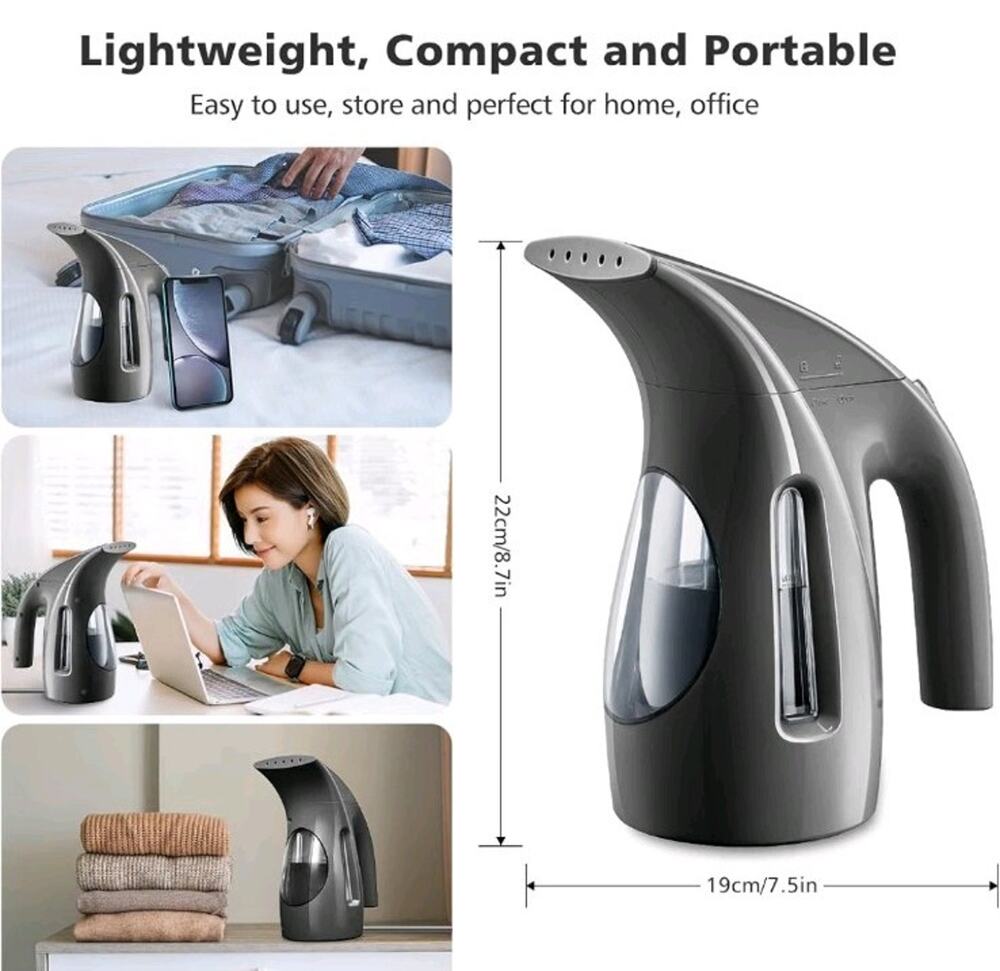 HiLIFE Steamer for Clothes, Portable Handheld Design, 240ml Big Capacity, 700...